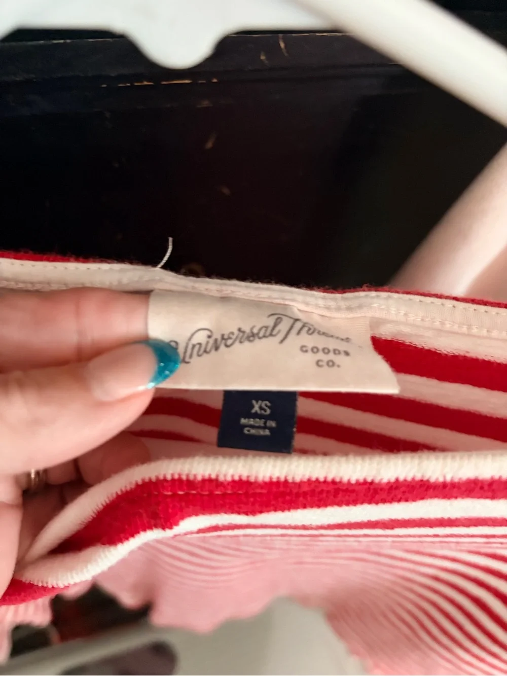 Universal Thread Red & White Striped Crewneck Sweater